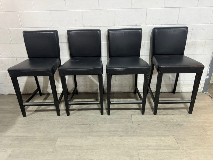 Ebony Wood Bar Stool - Set of 4