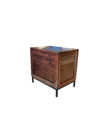 Acacia Wood Side Table Storage Chest