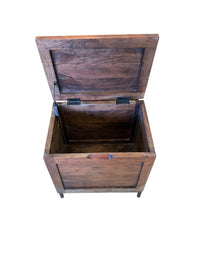 Acacia Wood Side Table Storage Chest