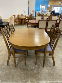 6 Piece Lilac Upholstered Dining Set