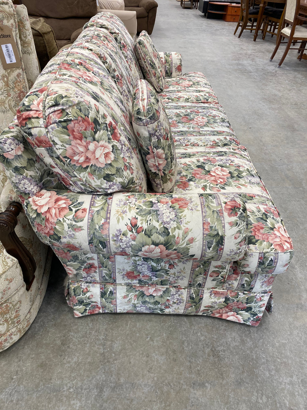 Clayton Marcus Floral Upholstered Sofa