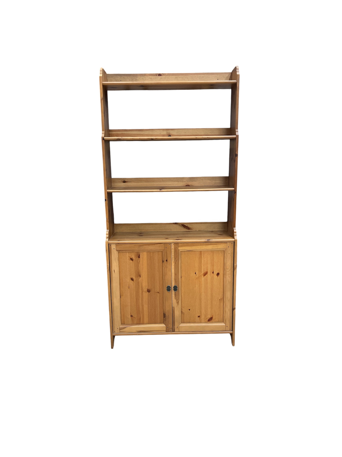 Solid Pine Cabinet with Open Shelving