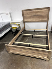 Natural Oak Finish Wooden Double Bedframe