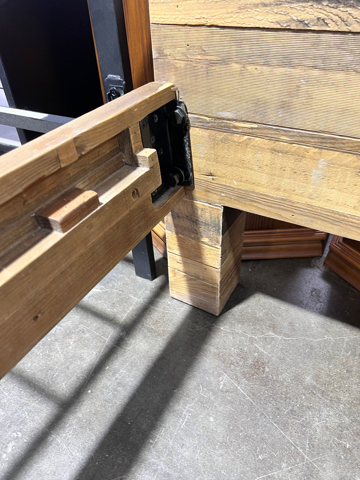 Reclaimed Wood Style Double Bedframe