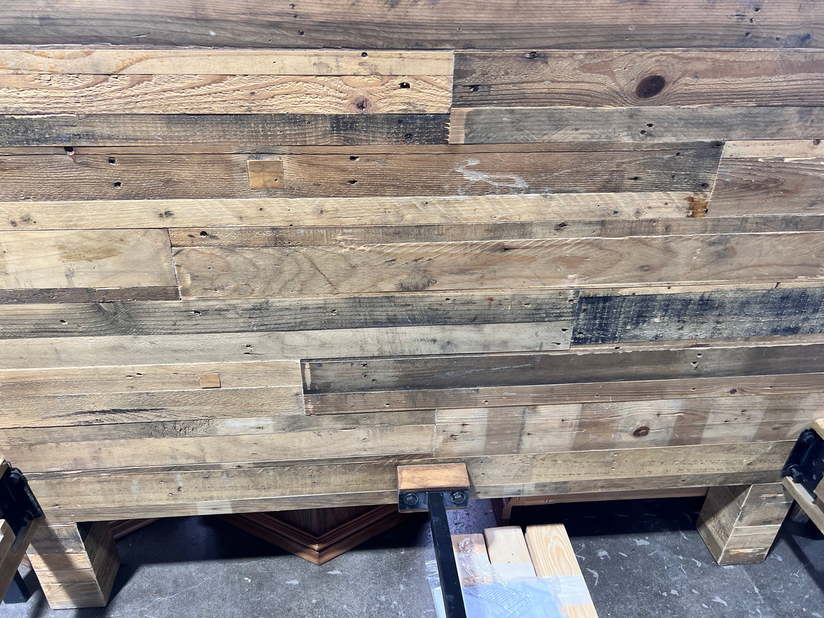 Reclaimed Wood Style Double Bedframe