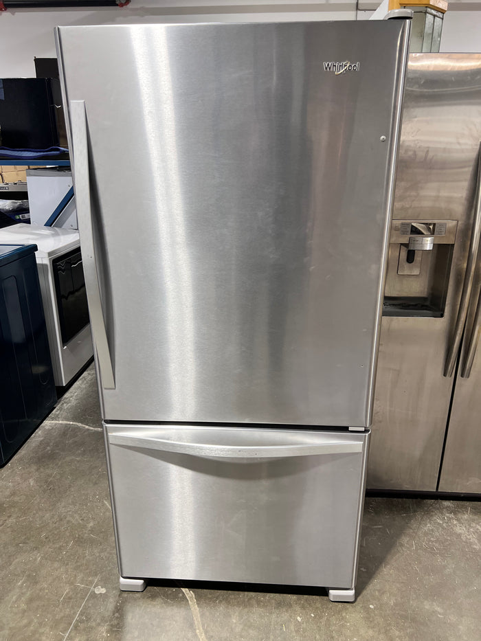 Whirlpool Stainless Steel Bottom Freezer Refrigerator 33ihch