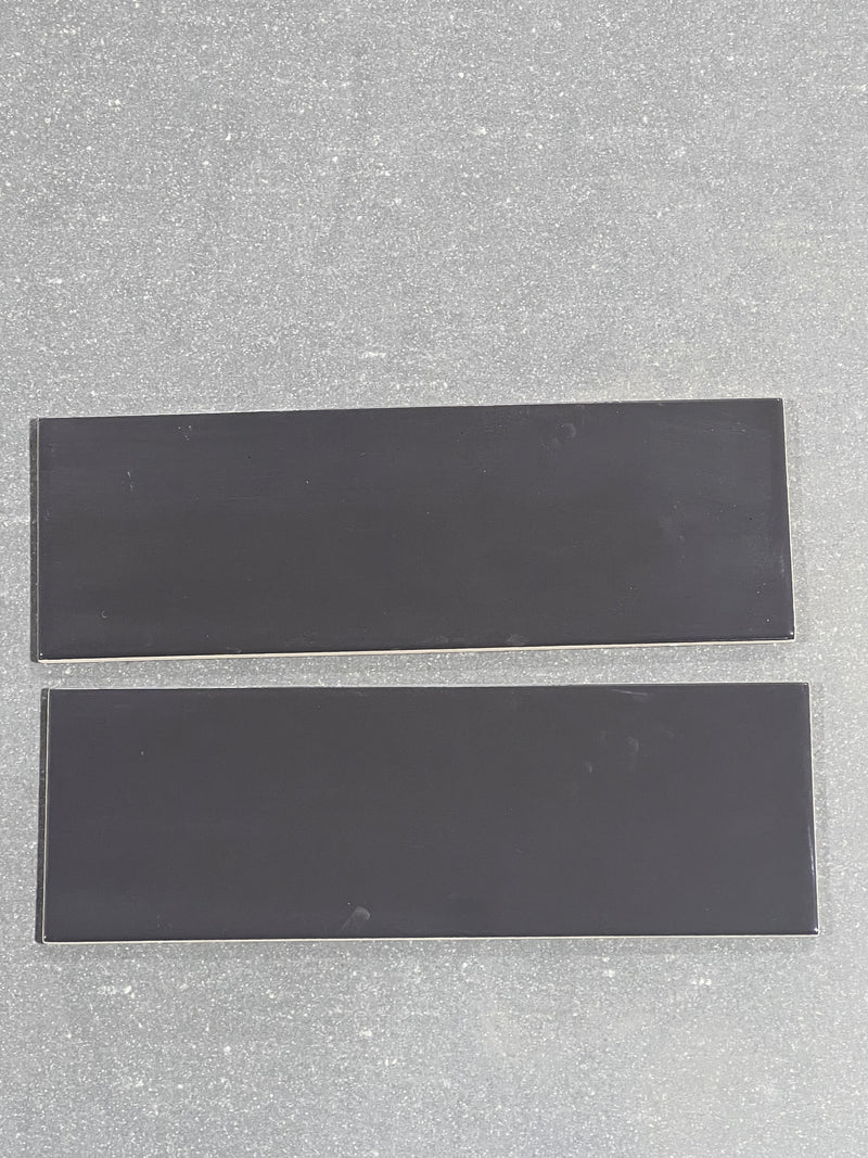 Ceratec Basato Glossy Nero Tiles - 4"x12" - 33pcs per box