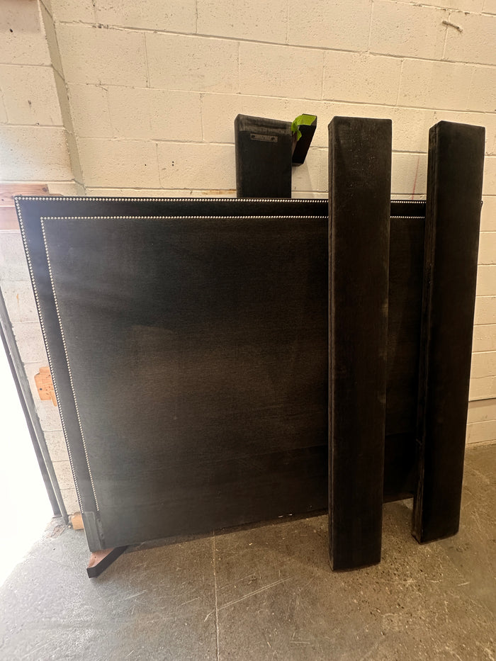 Grey fabric kingsized bedframe