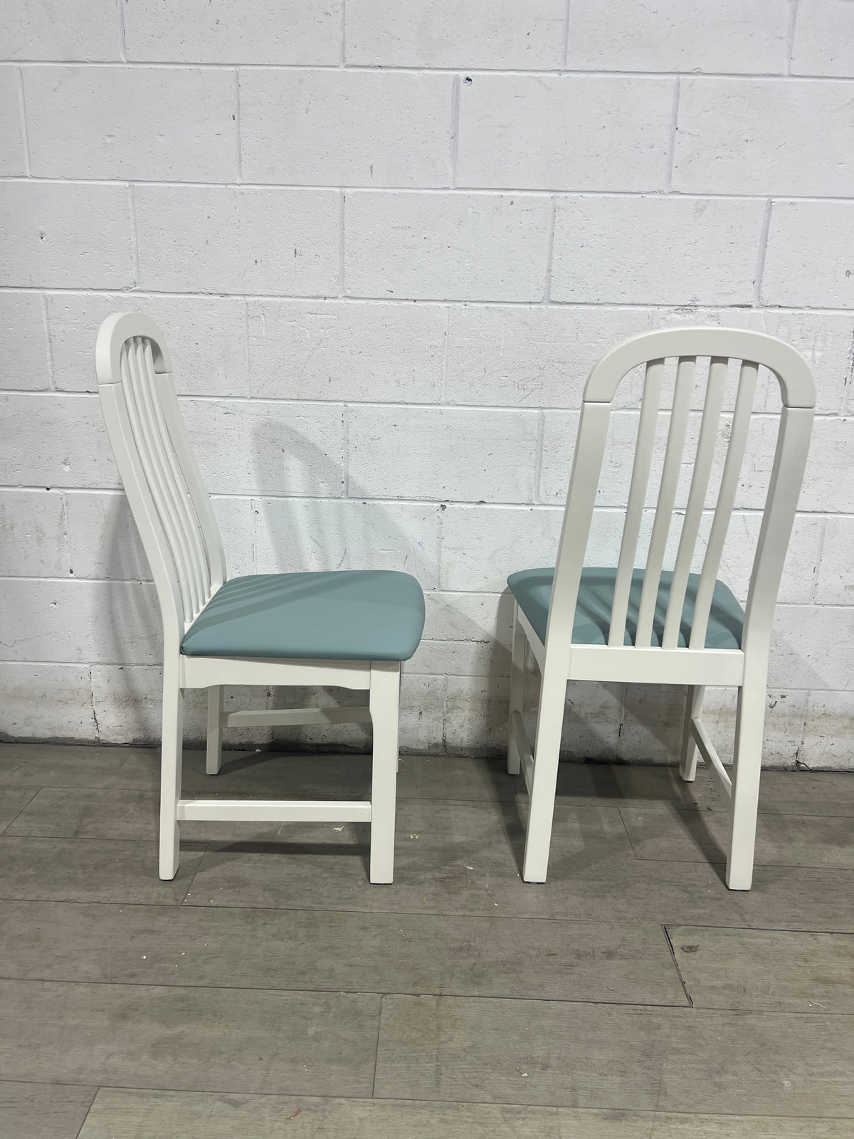 White/Light Blue Dining Chair - Set of 4