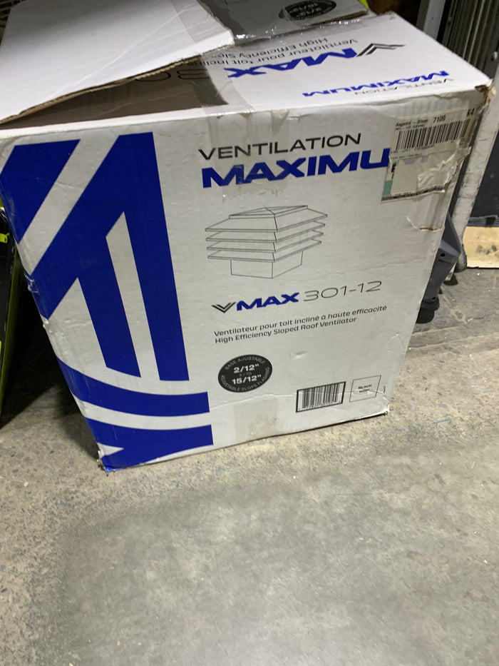 Maximum Model 301 Sloped Roof Ventilator in Black