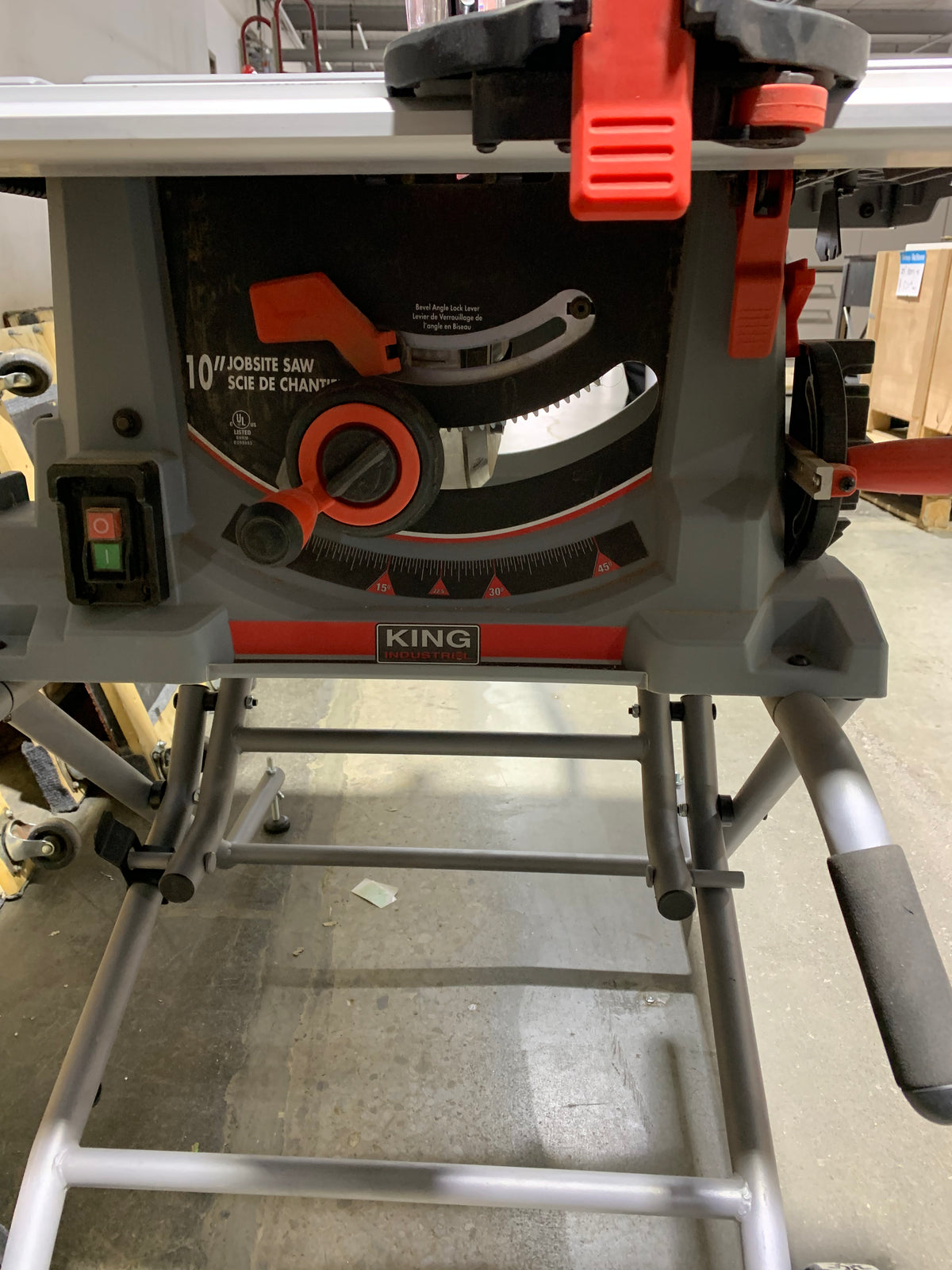 King Industrial 10-inch Jobsite Saw with Folding Stand