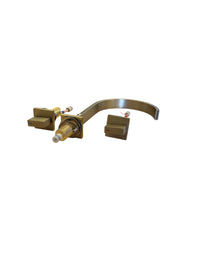 Widespread Bathroom Sink Faucet with 2 Handle in Brushed Gold