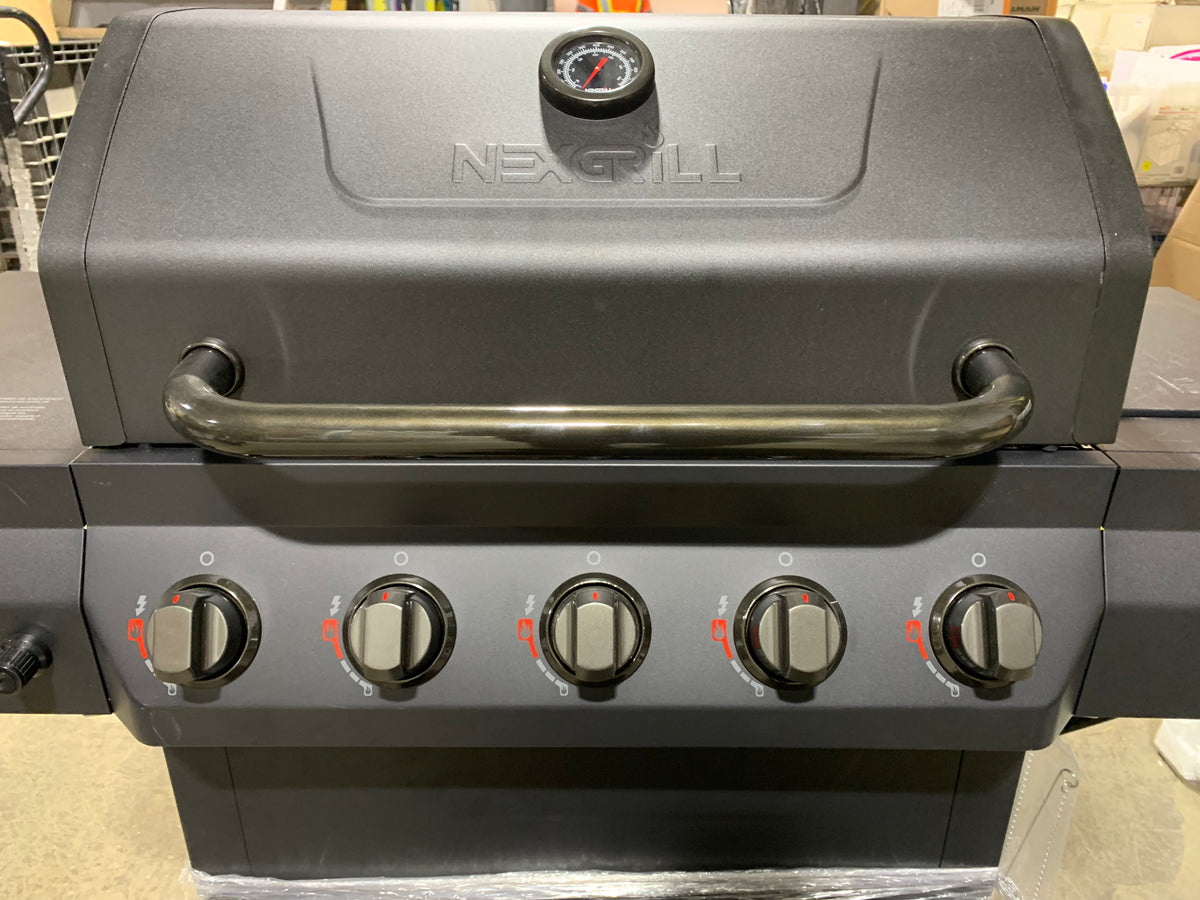 Nexgrill 5-Burner Liquid Propane Gas Grill with Side Burner in Black