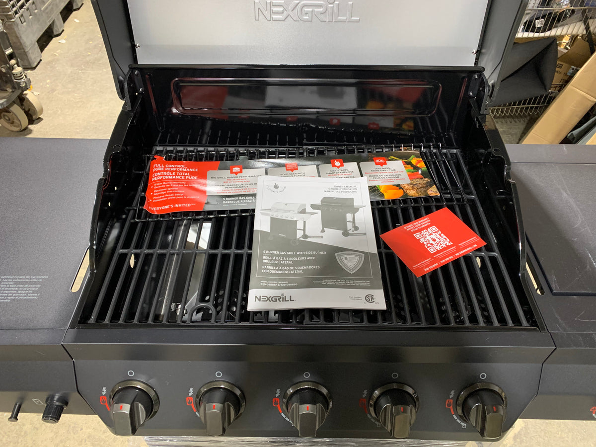 Nexgrill 5-Burner Liquid Propane Gas Grill with Side Burner in Black