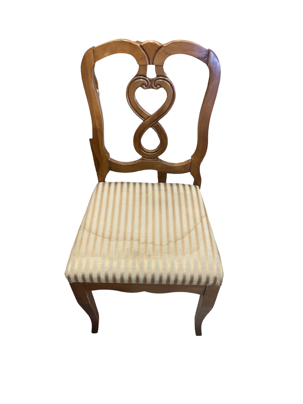 Queen Anne Style Dining Table with 6 Chairs and Leaf