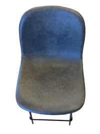 Dark Grey Modern Minimalistic Faux Leather Bar Stool