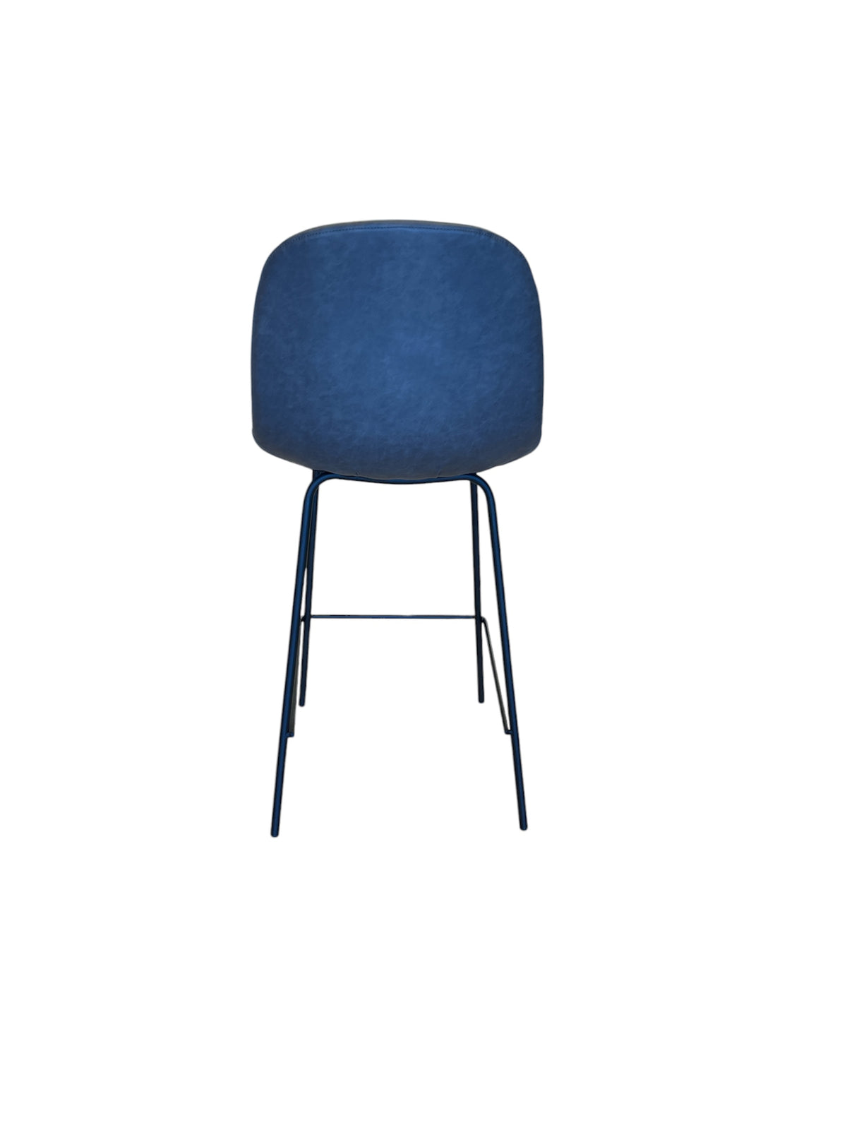 Dark Grey Modern Minimalistic Faux Leather Bar Stool
