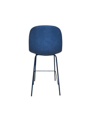 Dark Grey Modern Minimalistic Faux Leather Bar Stool