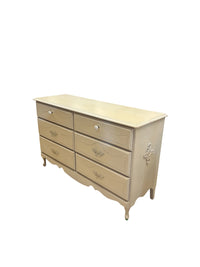 French Provincial Style 6 Drawer Dresser