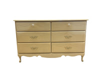 French Provincial Style 6 Drawer Dresser