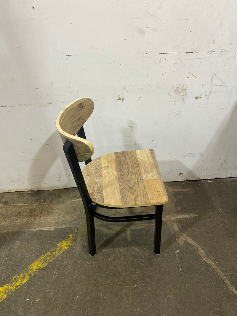 Boomerang Driftwood Black Finish Chair