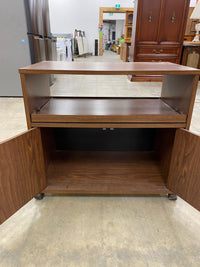 Wooden Microwave Storage Cart with Castors