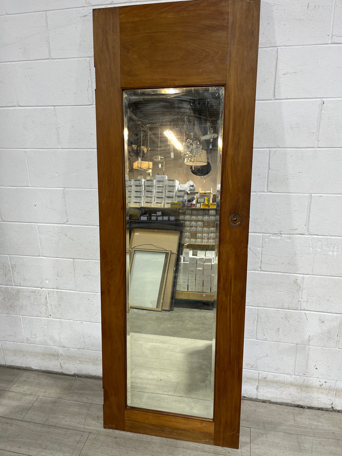 Wooden Door W/ Mirror