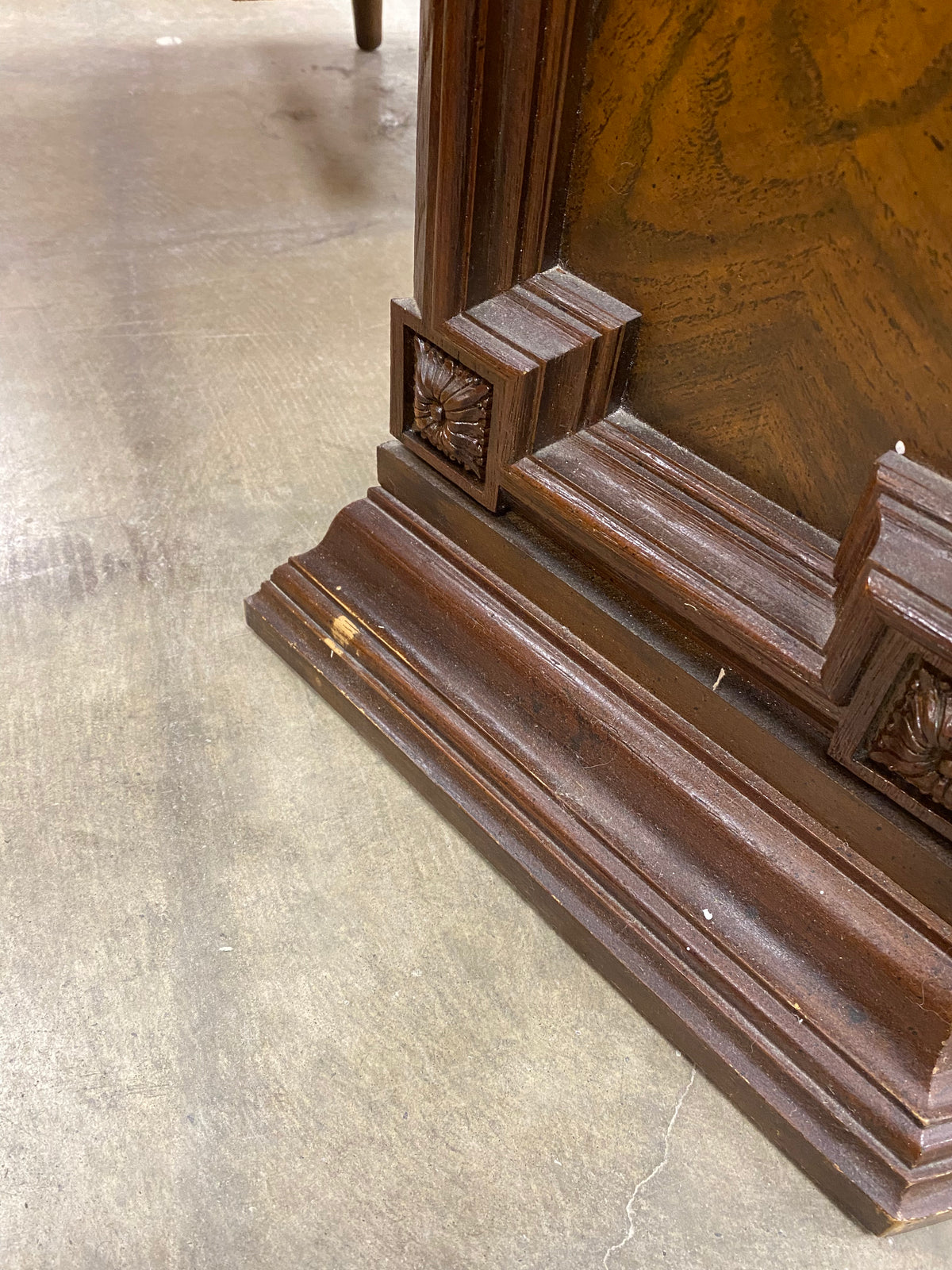 Maple Brown Octagonal Curio Cabinet