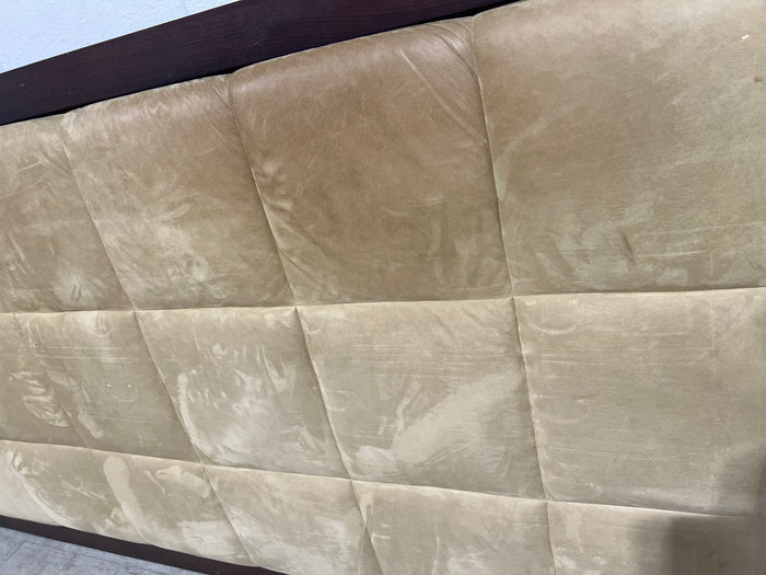 King Upholstered Headboard - Beige/brown