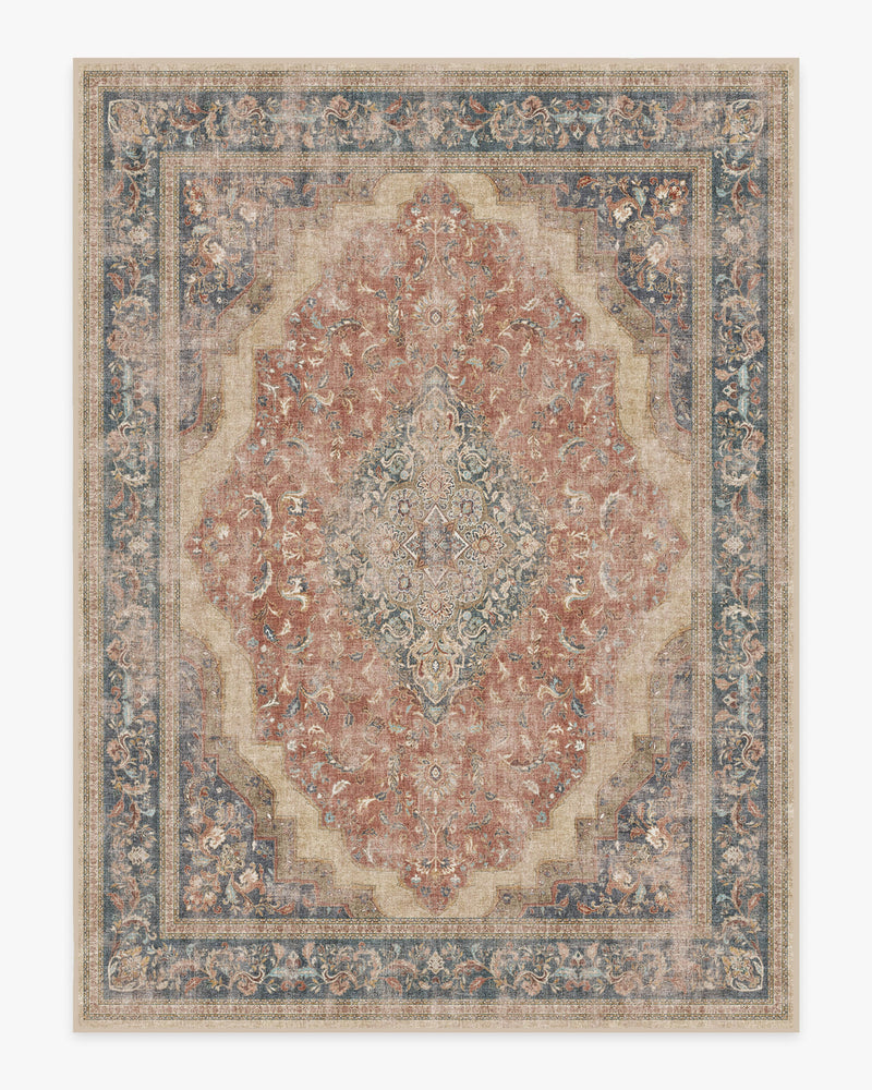 9’ x 12’ Adeline Antique Red Tufted Rug