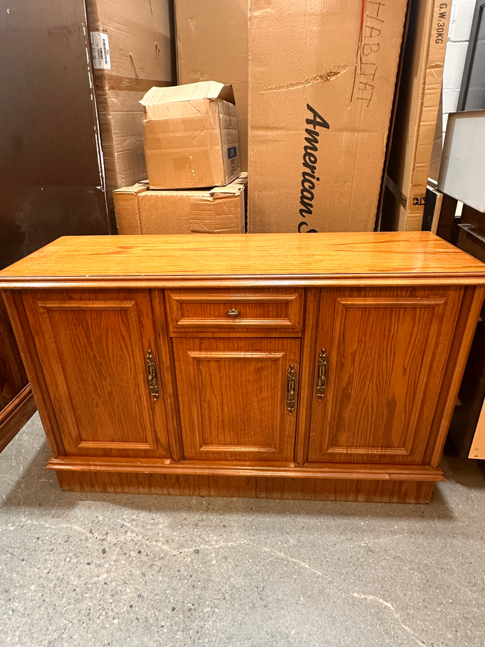 Light Brown Wooden Entertainment Unit