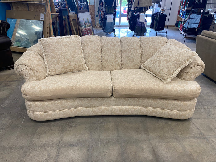 Beige Traditional Style Floral Sofa