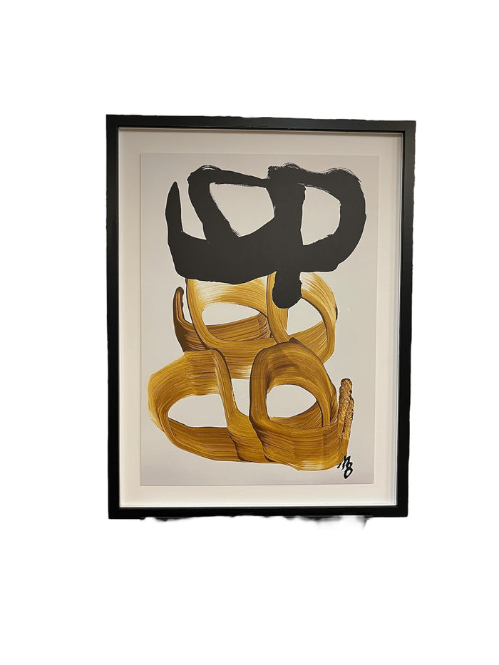 Black & Gold Abstract Art