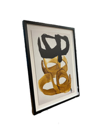 Black & Gold Abstract Art