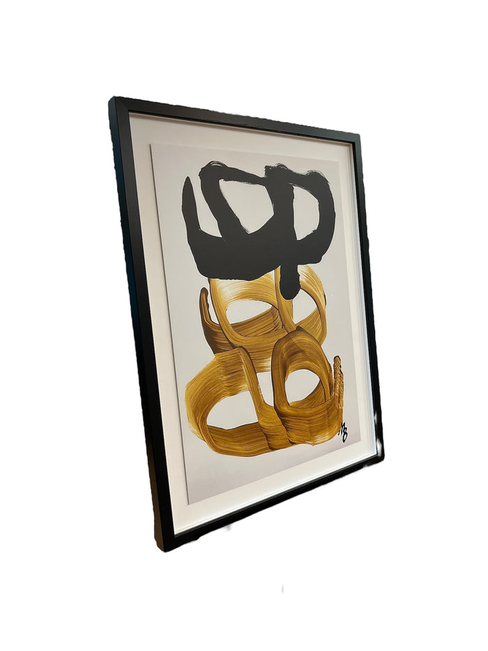 Black & Gold Abstract Art