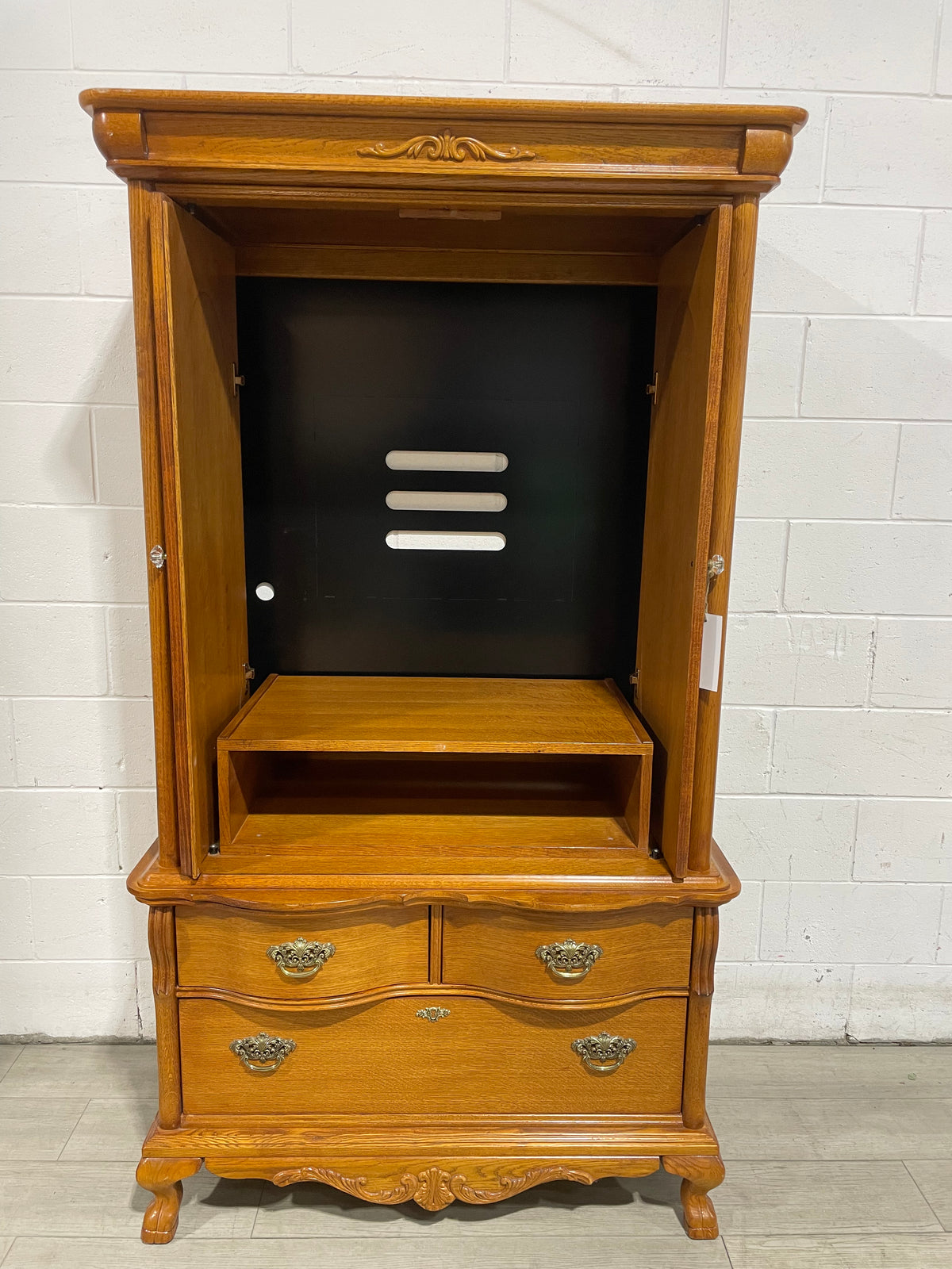 Vintage Armoire w/ 3 Drawers