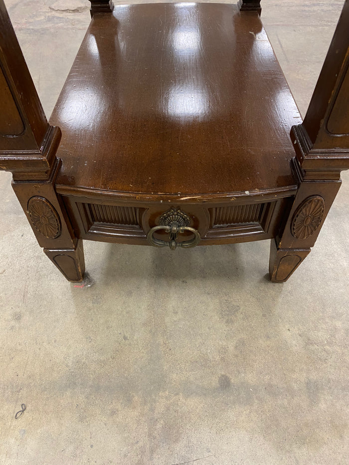 Vintage Style Nightstand Table
