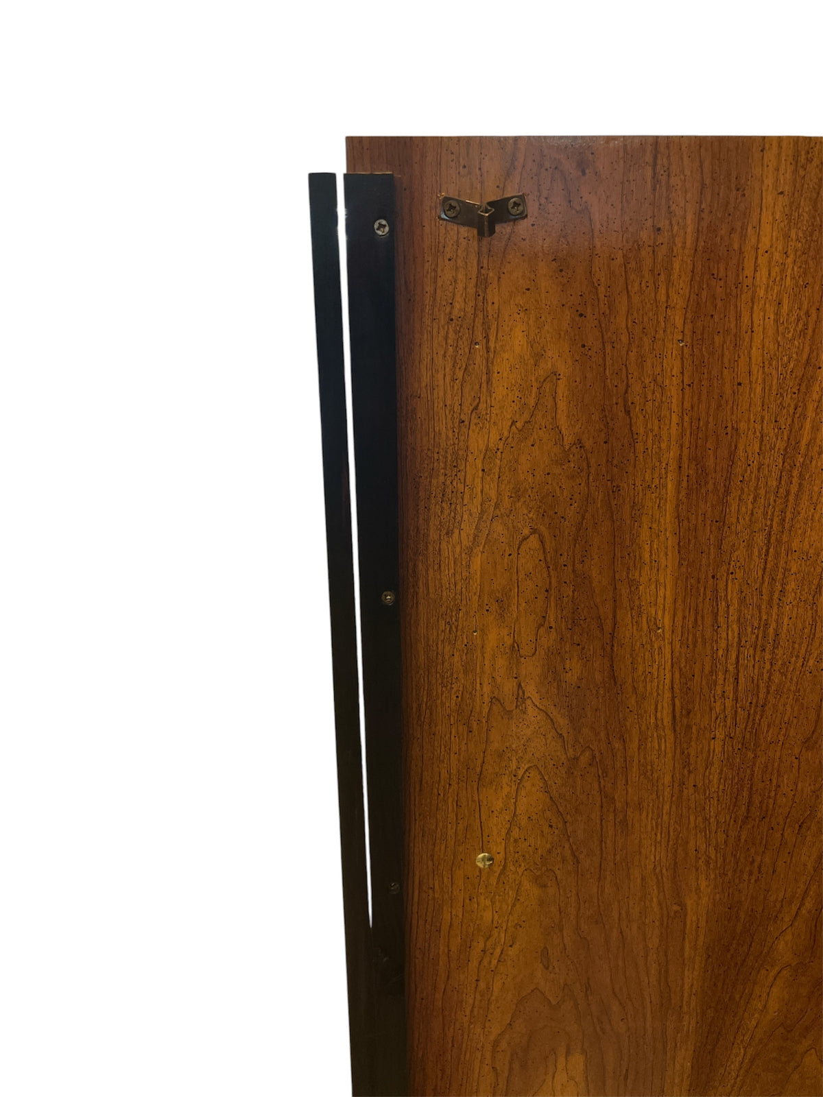 Crane & Floral Burl Wood Veneer Armoire