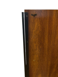 Crane & Floral Burl Wood Veneer Armoire