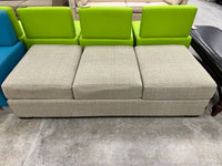 Three - Piece Modular Fabric Ottoman