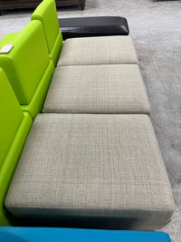 Three - Piece Modular Fabric Ottoman