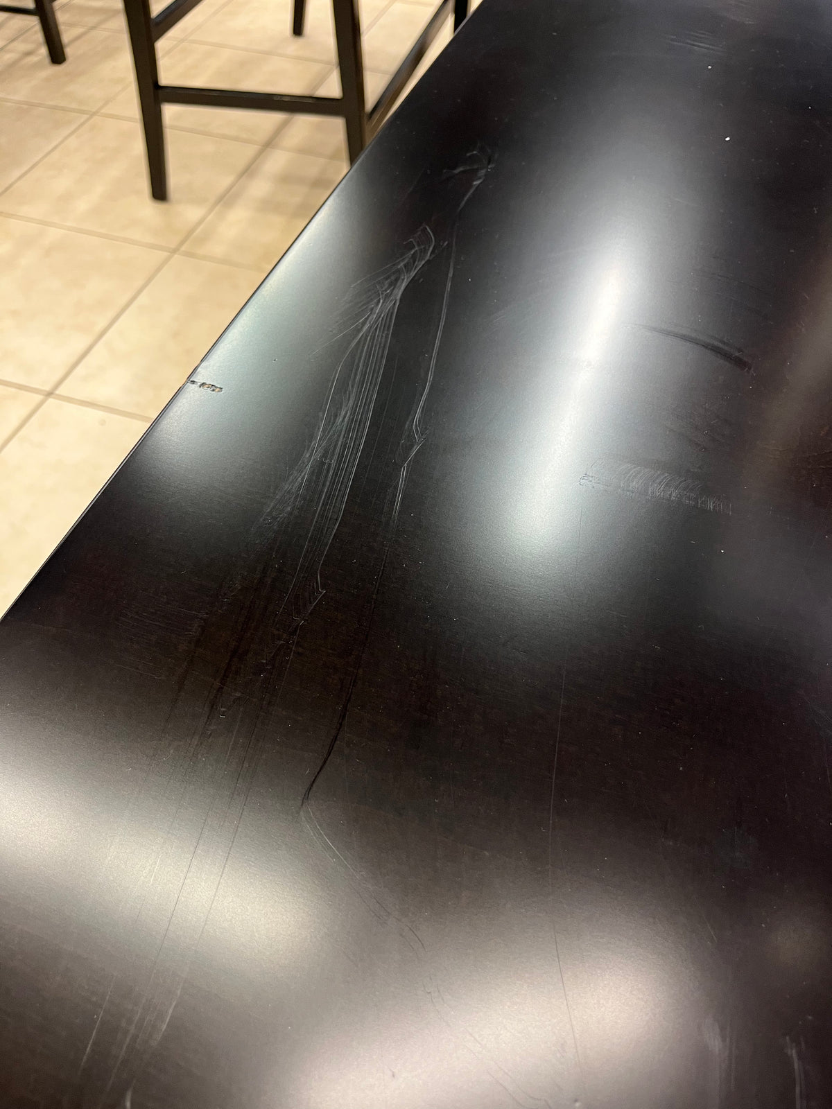 Expandable Black Wood Dining Table with Baluster Style Legs