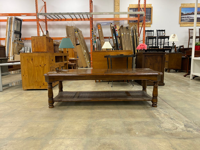 Dark Wood Coffee Table with a Glossy Finish