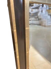 Two Tone Dark Brown & Silver Mirror