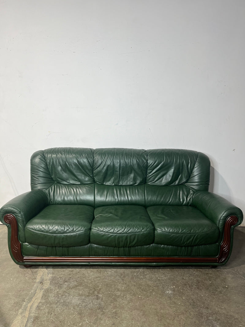 Green Leather Couch