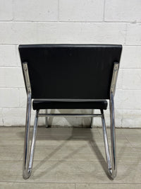Black Vinyl Metal Framed Chair