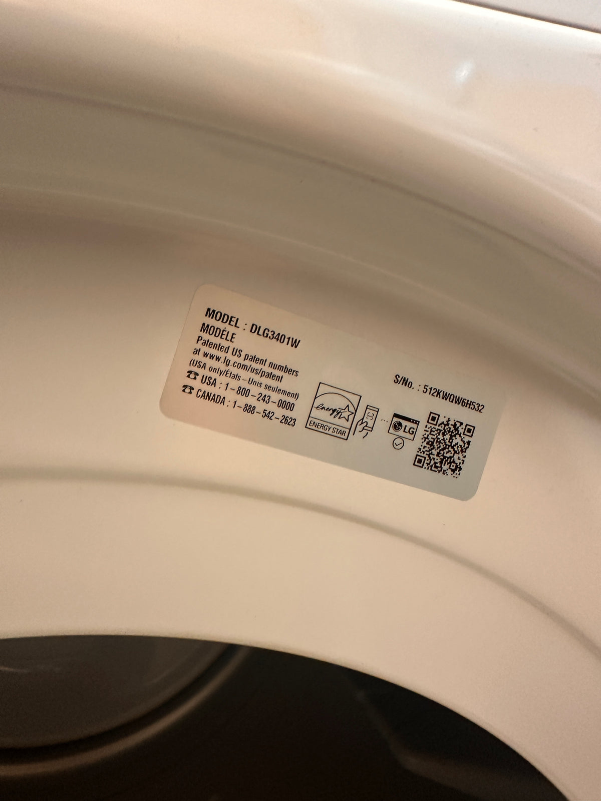 7.4 cu. ft. Ultra Large Capacity Front Load Gas Dryer