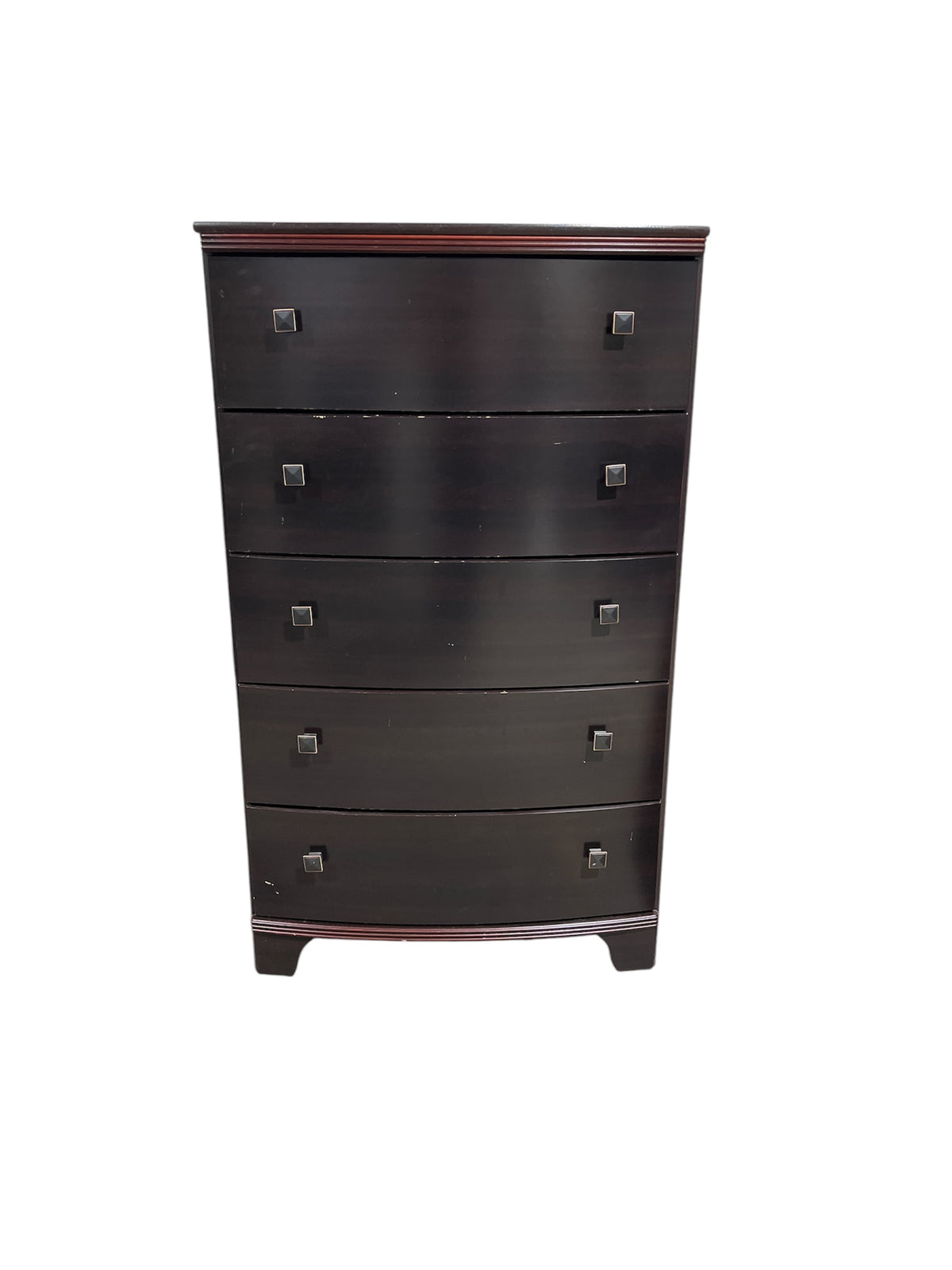 Espresso Dark Brown Tone 5 Drawer Tall Boy