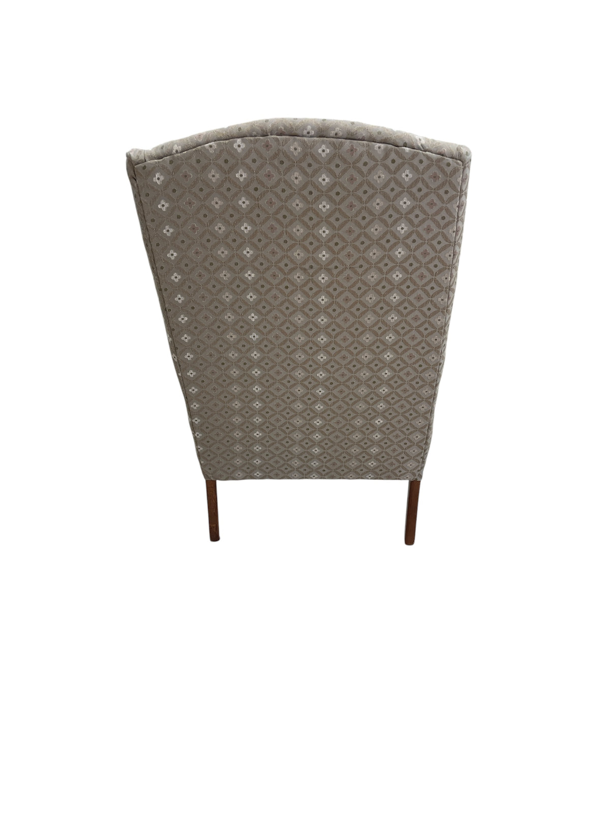 Traditional Wingback Accent w/ Queen Anne Legs in Earthy Tones