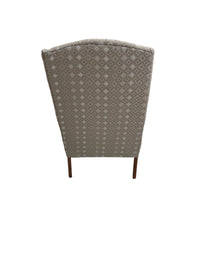 Traditional Wingback Accent w/ Queen Anne Legs in Earthy Tones